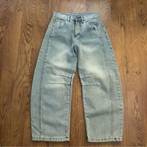 Miss Love light Blue BARREL Jeans cotton oversized size small trendy